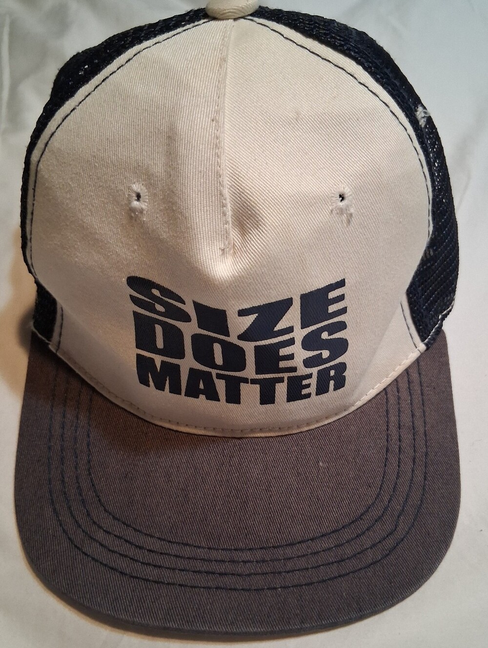 Vintage Steve & Barry's "Size Does Matter" Trucker Hat Snapback OSFA